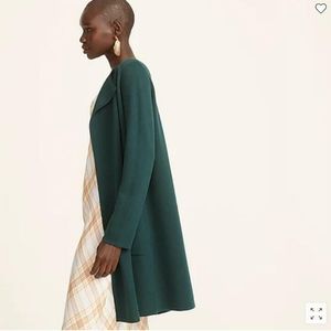 J Crew Juliette M Green Collarless Cardigan